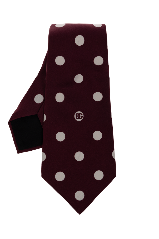 Silk Polka Dot Tie od Dolce & Gabbana