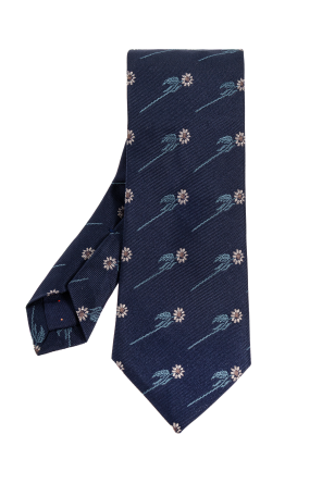Jedwabny krawat z motywem kwiatowym od Paul Smith
