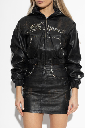 A BATHING APE® Casaco acolchoado em pele ecológica