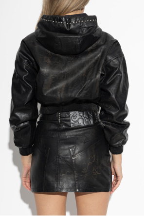 A BATHING APE® Casaco acolchoado em pele ecológica