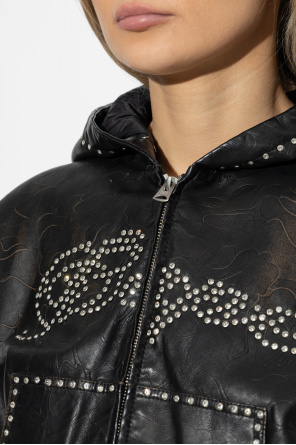 A BATHING APE® Casaco acolchoado em pele ecológica