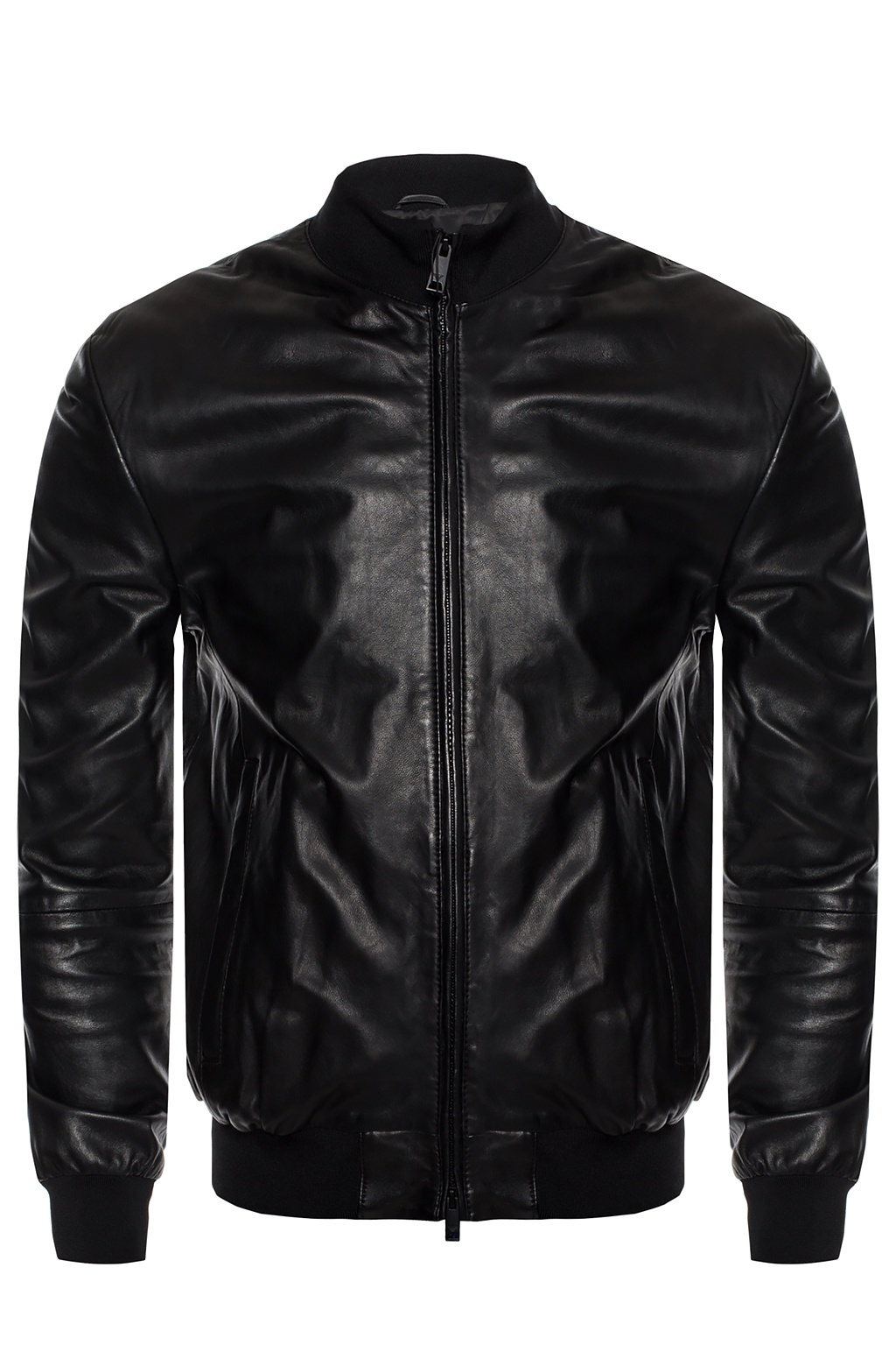armani leather jacket