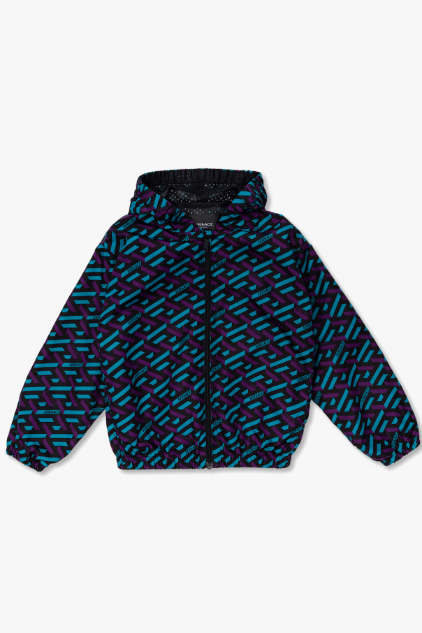 Versace Kids adidas hoodie blue