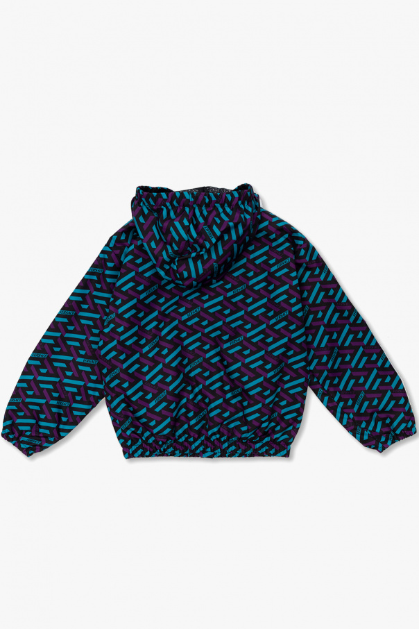 Versace Kids adidas hoodie blue