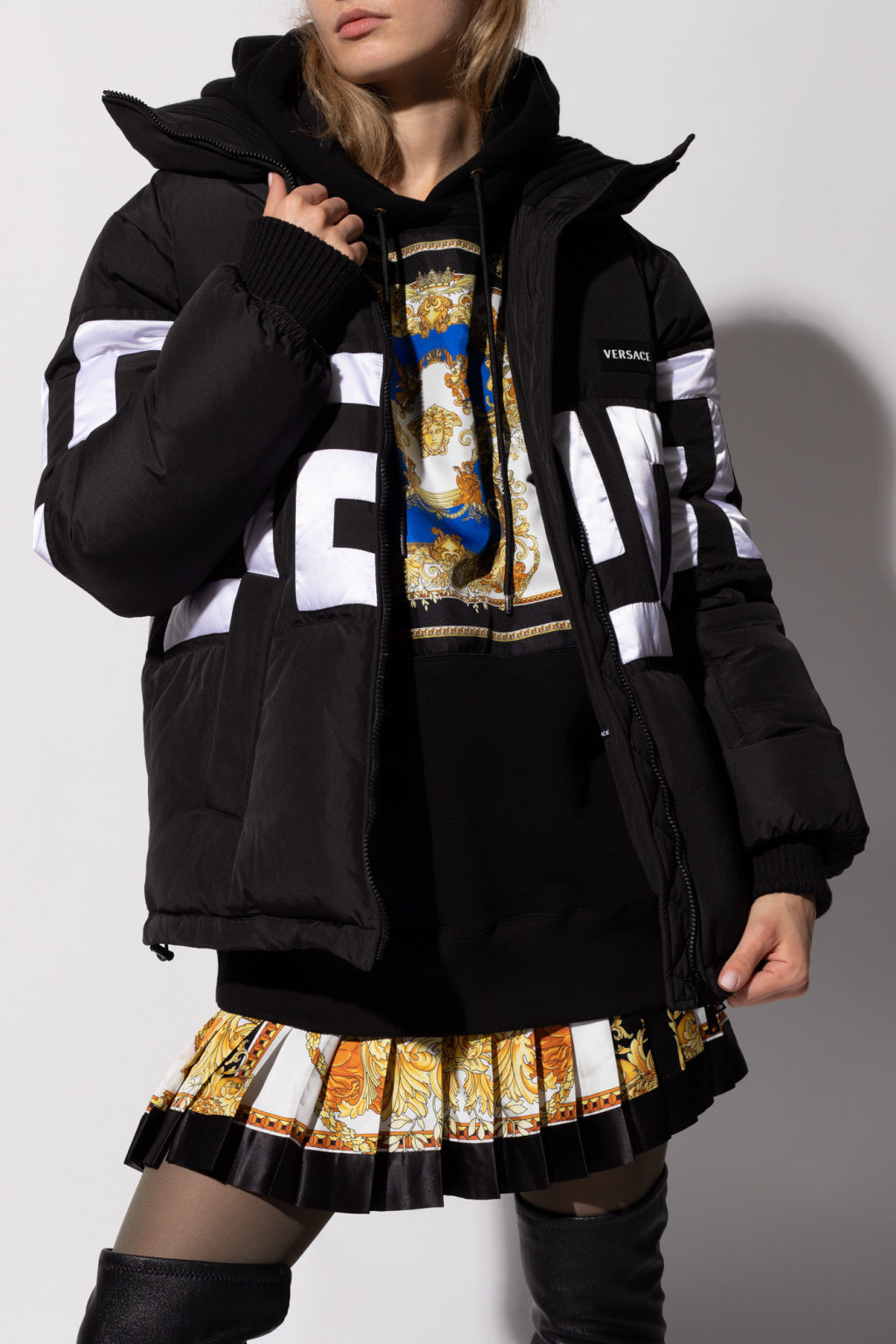 Versace Down jacket with logo