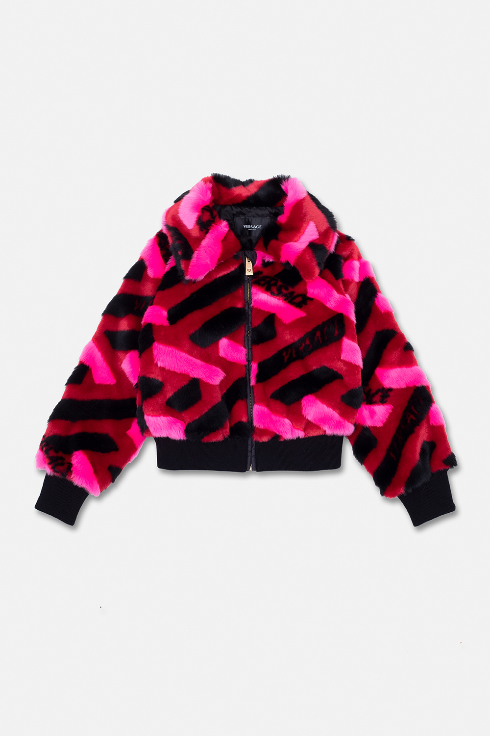 Versace Kids Faux fur jacket