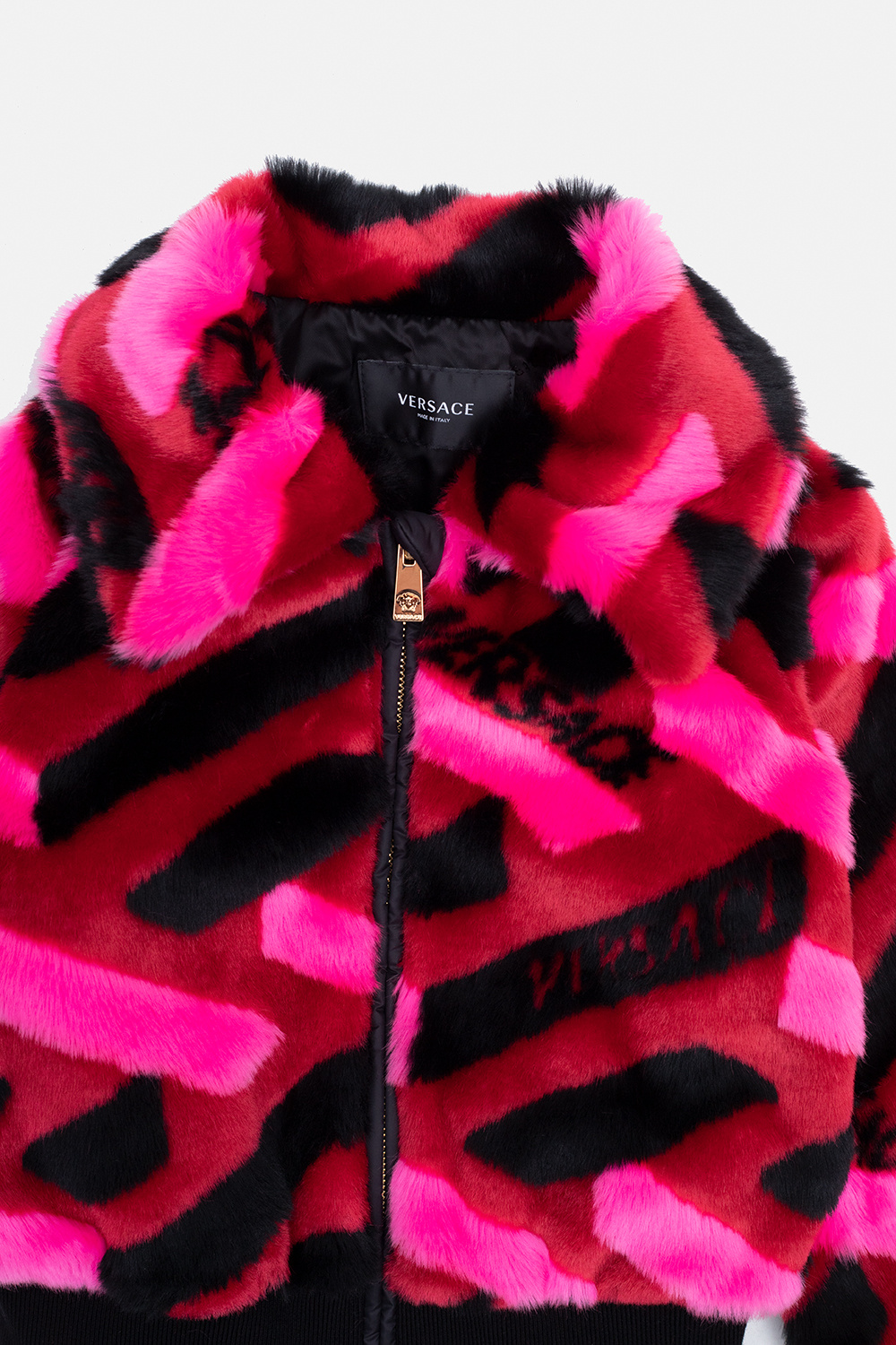 Versace Kids Faux fur jacket