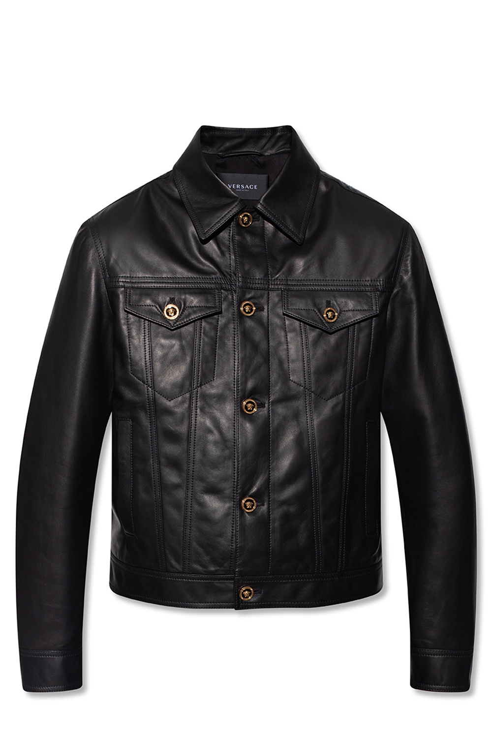Kreek Land van staatsburgerschap variabel Versace Leather jacket | Men's Clothing | SS stones bear T-shirt | IetpShops