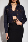 Versace NAVY BLUE Denim jacket with Medusa