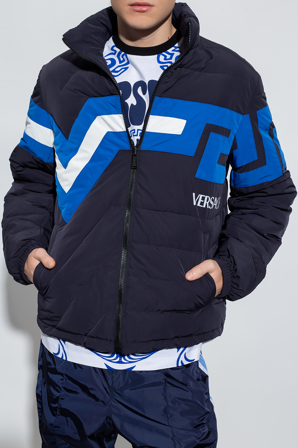 Versace Down jacket with logo