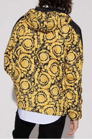 Versace Pure Cotton Floral Funnel Neck Sweatshirt