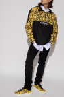 Versace Eleventy logo zipped bomber Calcite jacket