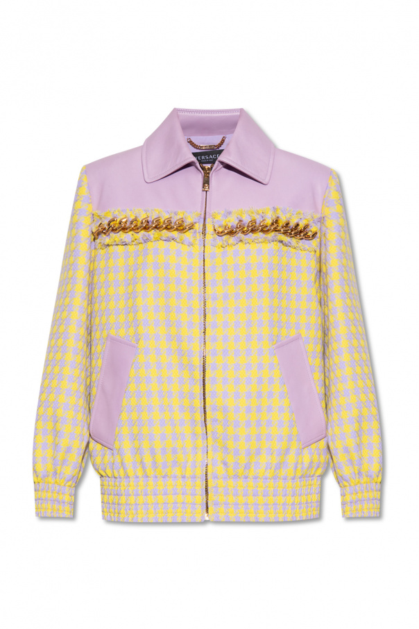 Versace Eleventy button up stripe pattern jacket