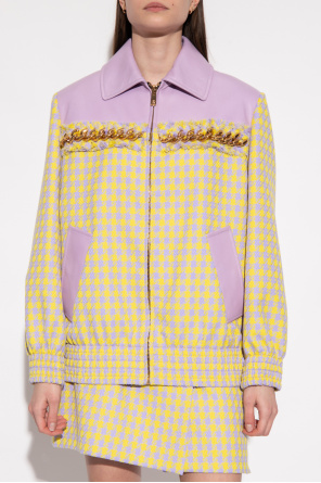 Versace Eleventy button up stripe pattern jacket