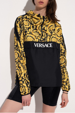 Versace Motif-printed Drawstring Hoodie