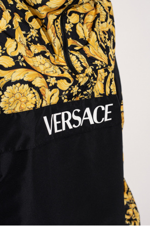 Versace Motif-printed Drawstring Hoodie