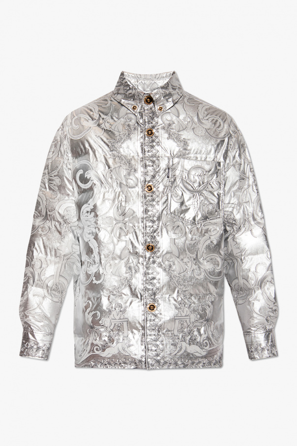 Versace Plus Jacket with ‘Silver Baroque’ print