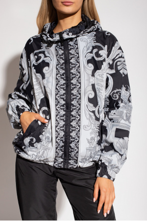 Versace Patterned hooded jacket