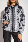 Versace Patterned hooded single-breasted jacket