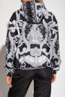 Versace Patterned hooded single-breasted jacket