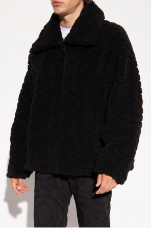 Versace Faux-fur Hackett sweatshirt