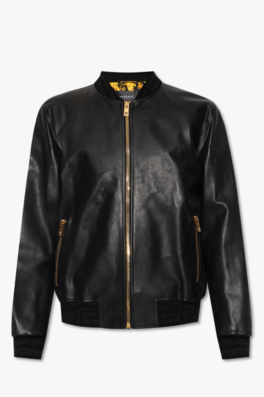 Nice t shirt dress - Black Leather jacket Versace