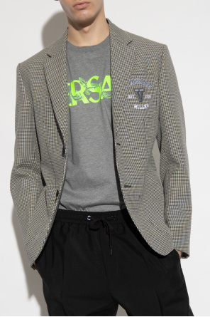 Versace Linen Rich Crew Neck T-Shirt