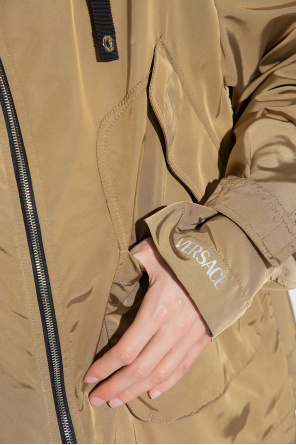 Versace Hooded fastening jacket