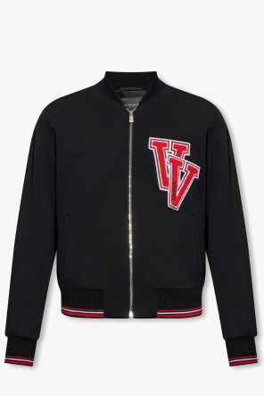 monogram embroidered hoodie od Versace