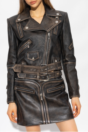 Versace Leather biker Noir jacket