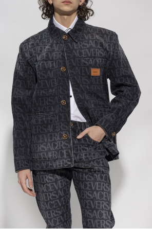 Versace Denim balance jacket with logo