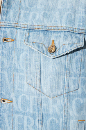 Versace Kurtka jeansowa z logo