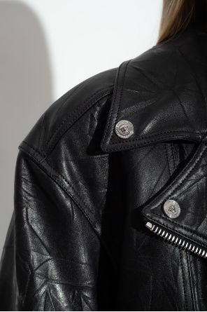 Versace Leather jacket with fringes