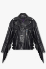 Versace Leather jacket with fringes