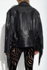 Versace Leather jacket with fringes