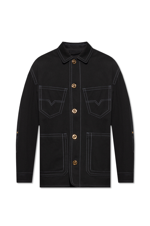 Cotton jacket with contrast stitching od Versace