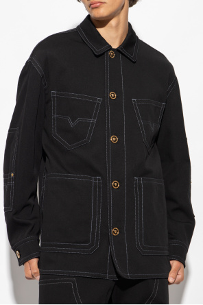 Versace Cotton jacket with contrast stitching