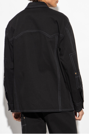Versace Cotton jacket with contrast stitching