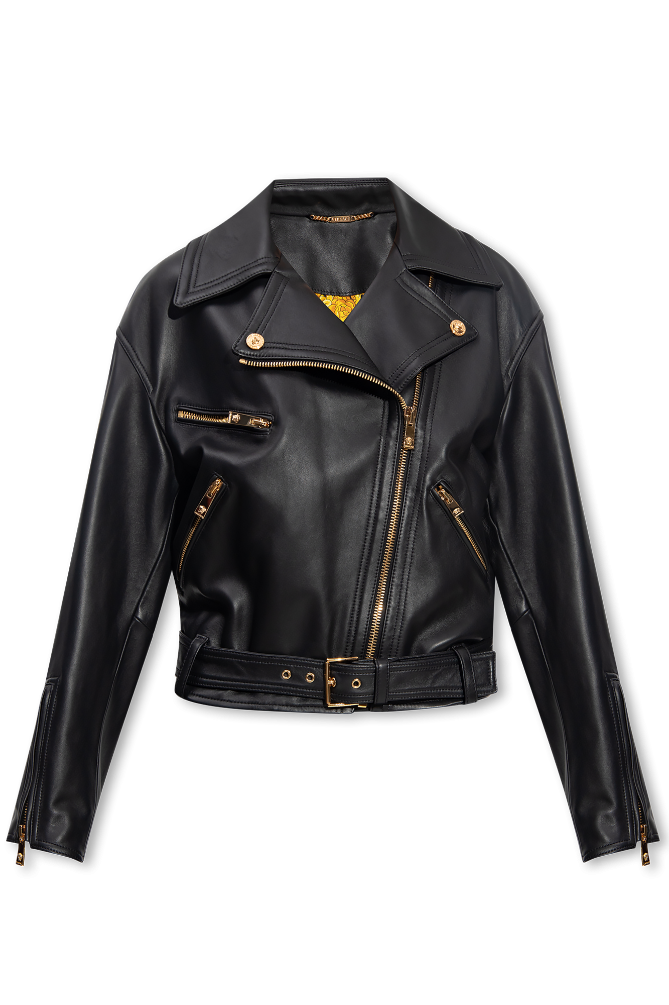 IRO Third melange-effect T-shirt Grigio - Black Leather jacket