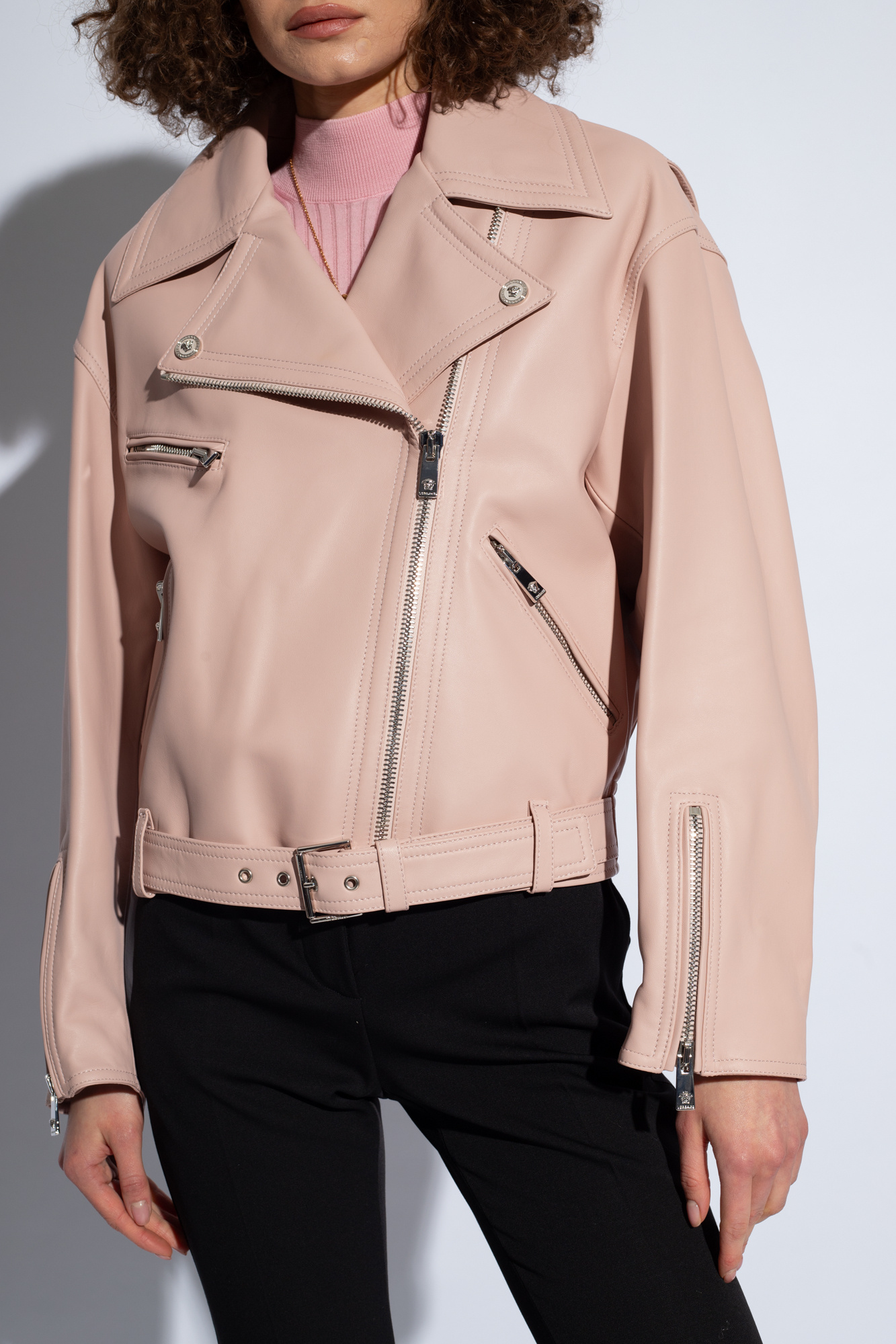 Versace Leather supreme jacket