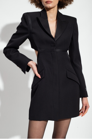 Versace Balmain collarless tweed jacket
