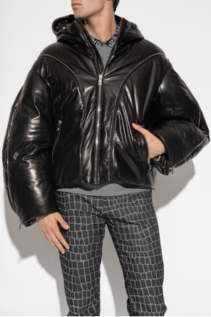 Versace Leather down Rush jacket
