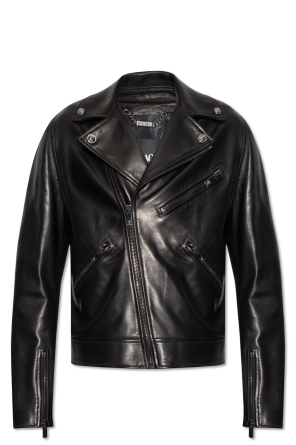 Leather biker jacket