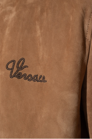 Versace Suede bomber jacket