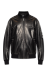 Versace BLACK Leather bomber jacket