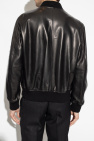 Versace BLACK Leather bomber jacket