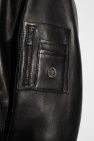 Versace BLACK Leather bomber jacket