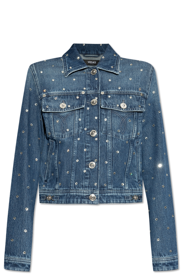 Versace Denim jacket with shimmering appliqués