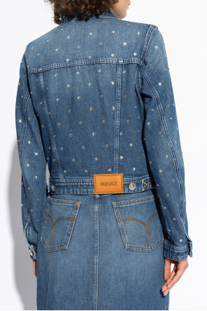 Versace Denim jacket with shimmering appliqués