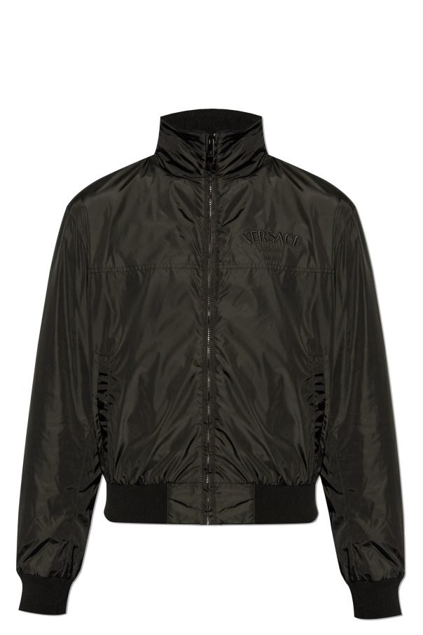 Versace Nylon jacket with a stand-up collar